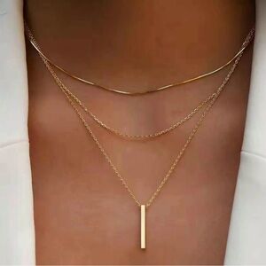 Gold 3 strand necklace
